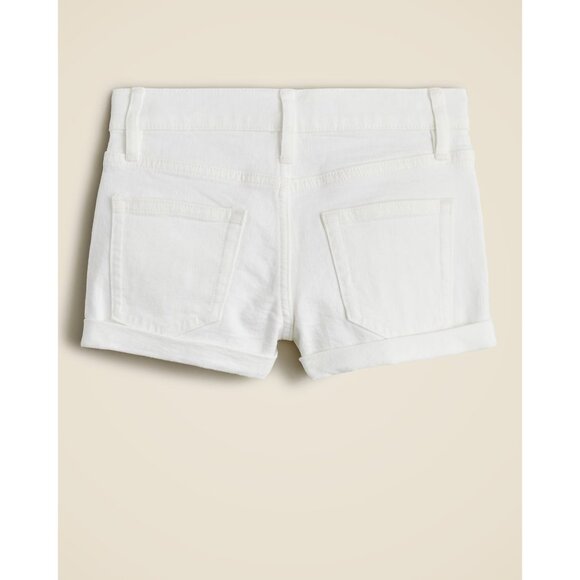 J CREW Girls White Cuffed Denim Shorts Sz 5 NEW NWT - Picture 2 of 4